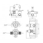 Britton Hoxton element montażowy baterii prysznicowych HOX.005V