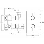 Britton Hoxton Element podtynkowy do baterii prysznicowych HOX.006V