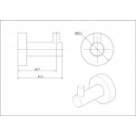 Britton Hoxton Haczyk na ręcznik Brushed Brass HOX.018BB