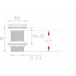 Britton Hoxton Korek umywalkowy Click-clack Czarny matt HOX.011MB