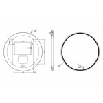 Britton Hoxton Lustro 800 mm z Led Czarny matt HOX.022MB