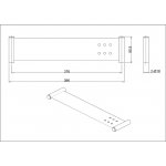 Britton Hoxton Półka 396 mm Czarny matt HOX.020MB