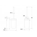 Britton Hoxton Szczotka do WC z uchwytem ściennym szczotkowany mosiądz HOX.054BB