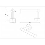 Britton Hoxton Uchwyt na papier toaletowy Czarny matt HOX.019MB
