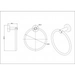 Britton Hoxton Wieszak obręcz na ręcznik Chrom HOX.017CP