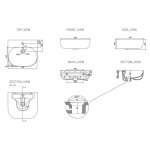 Britton Milan Umywalka ścienna 50x45 cm Biały MAR.0002