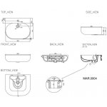 Britton Milan Umywalka ścienna 60x42 cm Biały MAR.0004