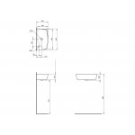 Britton MyHome Umywalka ścienna 59x44,8 cm Biały MYSPBSN1THW