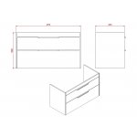 Britton Shoreditch Szafka pod umywalkę 100 cm Biały Matt S100DDW