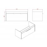 Britton Shoreditch Szafka pod umywalkę 100 cm Blue Matt S100SDB