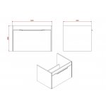 Britton Shoreditch Szafka pod umywalkę 65 cm Biały Matt S65SDW