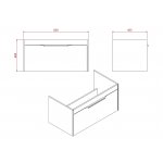 Britton Shoreditch Szafka pod umywalkę 85 cm Biały Matt S85SDW