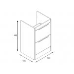 Britton Shoreditch Szafka pod umywalkę stojąca 520 x 435 x 540 mm biały mat S55FSW