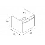 Britton Shoreditch Szafka pod umywalkę stojąca 520 x 435 x 400 mm niebieski mat S55SDB