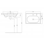 Britton Shoreditch Umywalka ścienna 65x45 cm Biały SHR.013