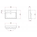 Britton Shoreditch Umywalka ścienna 60x45 cm Biały SHR.016