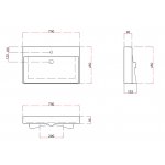 Britton Shoreditch Umywalka ścienna 70x45 cm Biały SHR.017