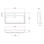 Britton Shoreditch Umywalka ścienna 85x45 cm Biały SHR.018