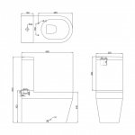 Britton Spłuczka do kompaktu Biały 15.B.27349