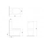 Britton Stadium Miska WC stojąca z deską bez spłuczki biały 15.B.35304