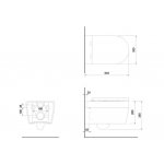 Britton Stadium Miska WC wisząca z deską biały 15.B.35306