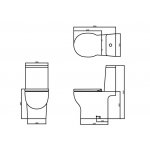 Britton Trim Miska WC stojąca z deską wolnoopadającą biały TRIM.001