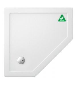 Britton Zamori Brodzik asymetryczny 1000x1000 mm Biały Z1246A