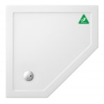 Britton Zamori Brodzik asymetryczny 1000x1000 mm Biały Z1246A