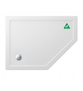 Britton Zamori Brodzik asymetryczny prawy 1200x900 mm Biały Z1404A