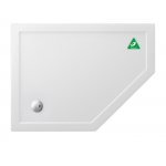 Britton Zamori Brodzik asymetryczny prawy 1200x900 mm Biały Z1404A