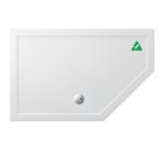 Britton Zamori Brodzik asymetryczny prawy 1400x900 mm Biały Z1402A