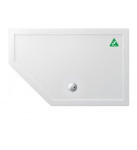 Britton Zamori Brodzik asymetryczny lewy 1400x900 mm Biały Z1401A