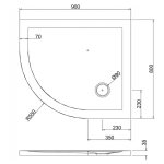 Britton Zamori Brodzik asymetryczny lewy 900x800 mm Biały Z1197A