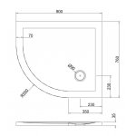 Britton Zamori Brodzik asymetryczny lewy 900x760 mm Biały Z1195A