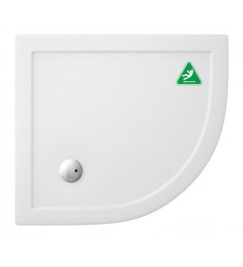 Britton Zamori Brodzik asymetryczny prawy 900x800 mm Biały Z1198A