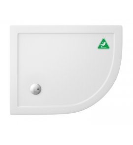 Britton Zamori Brodzik asymetryczny prawy 1000x800 mm Biały Z1200A