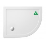 Britton Zamori Brodzik asymetryczny prawy 1000x800 mm Biały Z1200A