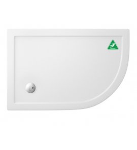 Britton Zamori Brodzik asymetryczny prawy 1200x800 mm Biały Z1202A