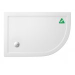 Britton Zamori Brodzik asymetryczny prawy 1200x800 mm Biały Z1202A