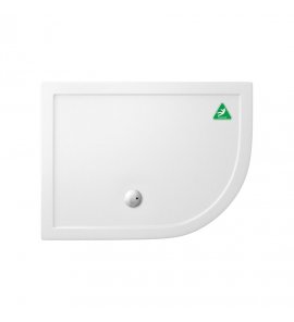 Britton Zamori Brodzik asymetryczny prawy 1200x900 mm Biały Z1204A