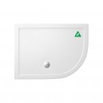 Britton Zamori Brodzik asymetryczny prawy 1200x900 mm Biały Z1204A