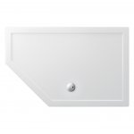 Britton Zamori Brodzik pięciokątny lewy 900x1400 mm Biały Z1401