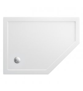 Britton Zamori Brodzik pięciokątny prawy 900x1400 mm Biały Z1402