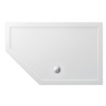 Britton Zamori Brodzik pięciokątny lewy 900x1200 mm Biały Z1403