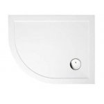 Britton Zamori Brodzik półokrągły lewy 760x900 mm Biały Z1195