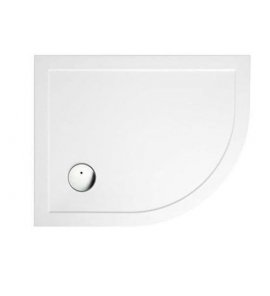 Britton Zamori Brodzik półokrągły prawy 760x900 mm Biały Z1196