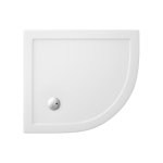 Britton Zamori Brodzik półokrągły prawy 800x900 mm Biały Z1198