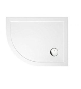 Britton Zamori Brodzik półokrągły lewy 800x1000 mm Biały Z1199