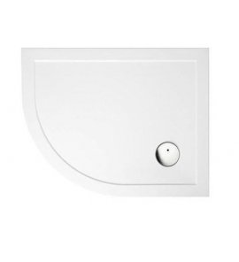 Britton Zamori Brodzik półokrągły lewy 800x1200 mm Biały Z1201