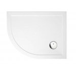 Britton Zamori Brodzik półokrągły lewy 800x1200 mm Biały Z1201